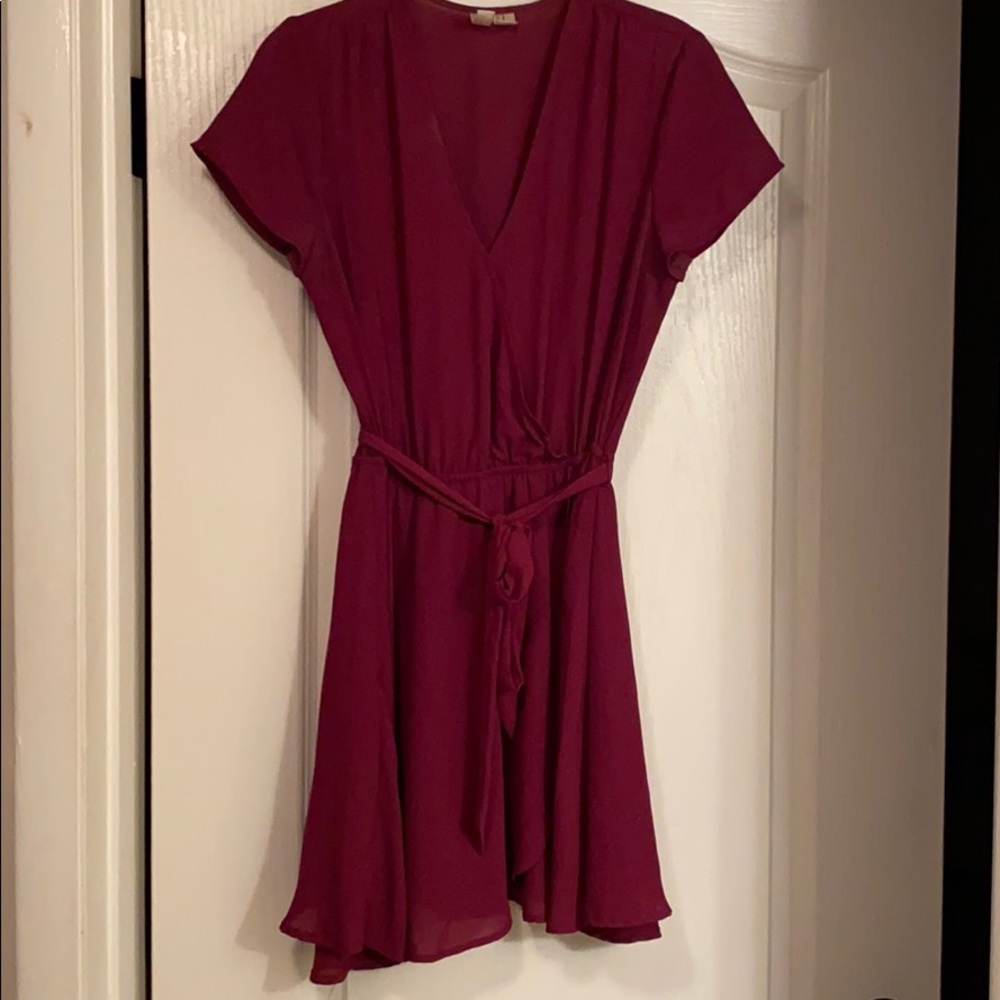 Maroon flowy light weight dress